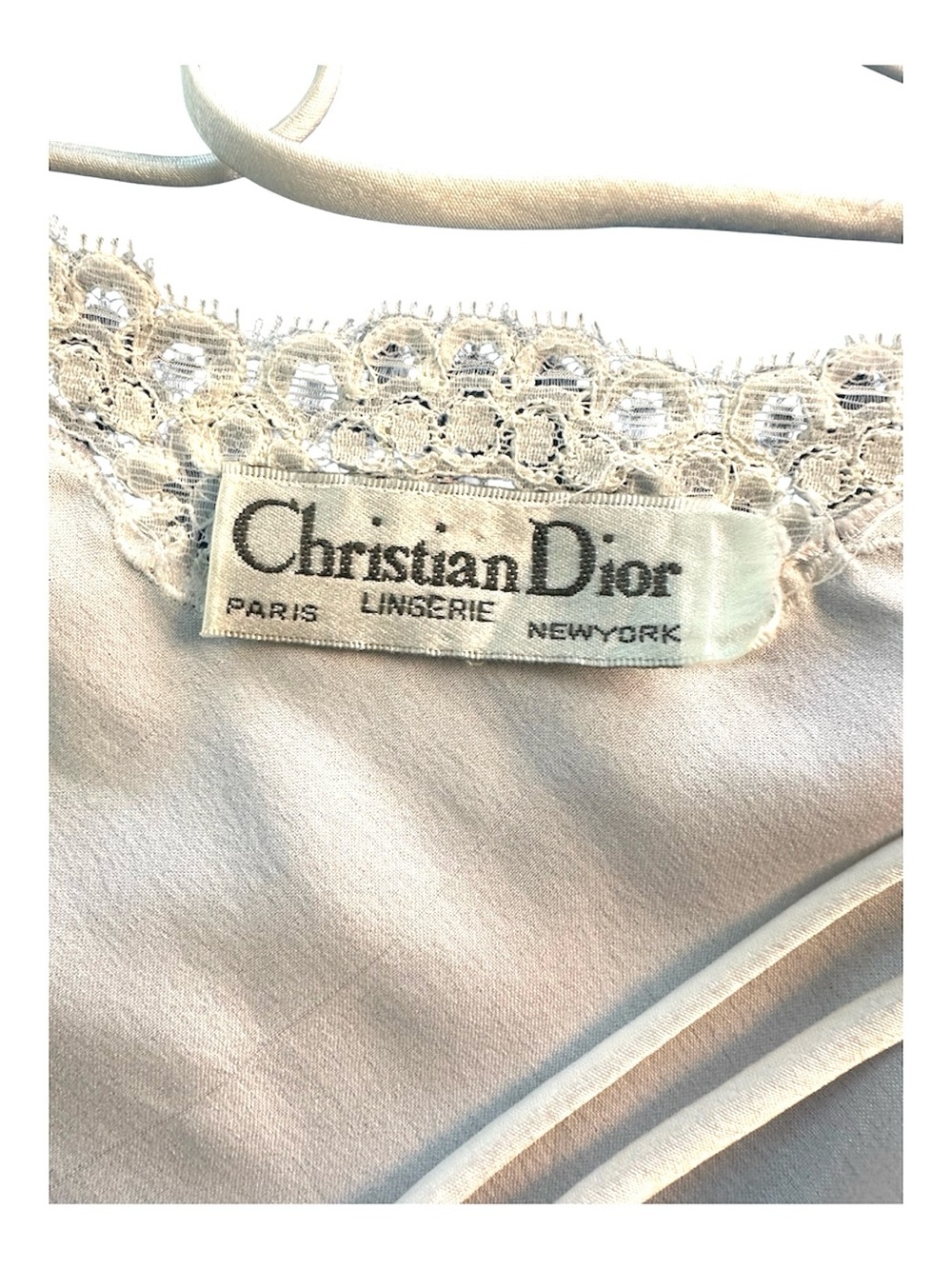 Christian Dior White on White Satin and Lace Nightgown - Picture 6 of 7